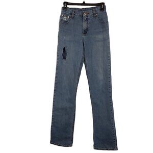 Rockies | Slim Fit Distressed Straight Leg Jeans | Size 1 L